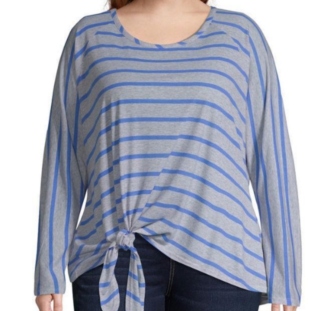 Boutique Plus Scoop Neck L.S. Tunic